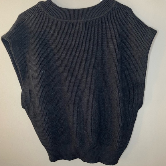 APRICOT Black Knit Sleeveless Vest Sweater Size 12 - Picture 4 of 4